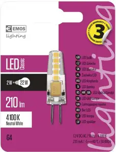 Žarulja LED G4 2W, 4100K, neutralno svjetlo, 12V EMOS
