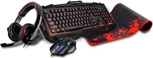 Tipkovnica + miš + podloga za miš + slušalice RAMPAGE Everest MEEPO KM-401, USB