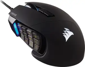 CORSAIR SCIMITAR RGB ELITE, MOBA/MMO Gaming Mouse, Black, Backlit RGB LED, 18000 DPI, Optical (EU version)