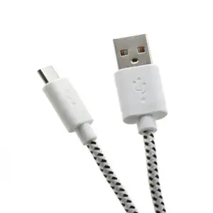 BIT FORCE presvučeni kabel USB A-MICRO USB M/M 1m bijeli