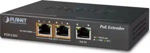 Planet 1-Port 802.3at 30w PoE to 2-Port 802.3af at Gigabit PoE Extender