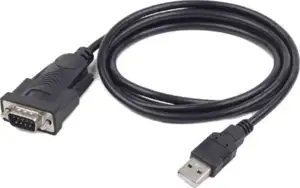 Gembird USB to DB9M serial port converter cable, black, 1.5 m