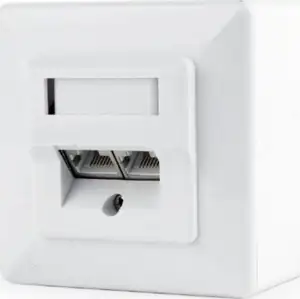 Gembird CAT6 STP 2-port wall mount face plate