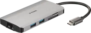 D-Link DUB-M810 8-in-1 USB-C Hub sa HDMI/Ethernet/Card Reader/Power Delivery
