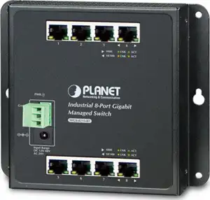 Planet Industrial 8-Ports GbE Wall-mount Managed Switch (-40~75 degrees C)