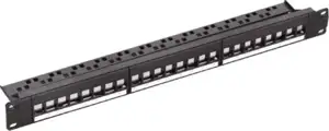 NaviaTec Cat6 blank patch panel for 24 keystones 1U
