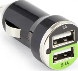 SBOX 2xUSB auto punjač CC-221 2.1A crni
