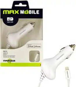 MAXMOBILE AUTO PUNJAČ ZA APPLE iPhone 5/6/7/8.. white 1000mah MFI Apple