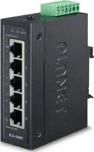 Planet Compact Industrial 5-Port (5x 1GbE RJ45) Switch, (-40~75C) unmanaged