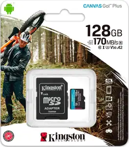 Memorijska kartica KINGSTON Canvas Go Plus Micro SDCG3/128GB, SDXC 128GB, Class 10 UHS-I + adapter