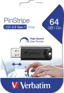 Verbatim USB3.0 Store'n'Go PinStripe 64GB, crni