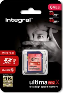 Integral memory card UltimaPro X SDHC 64GB Class 10