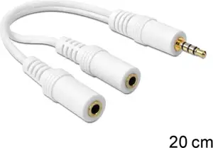 Audio Klinke 3,5mm 4Pol. > 2x Klink 3,5mm Micro + Headset CTIA (ST - BU) Delock