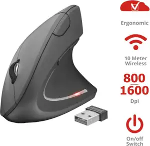 Trust wireless ergonomic mouse Verto, vertical