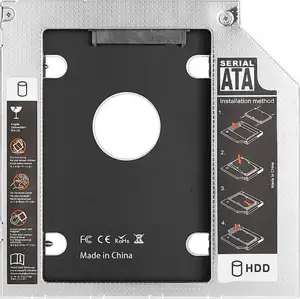Adapter SSD/HDD to 9,5mm DVD slot, SATA3, Alu, Ewent EW7003