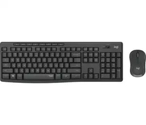 Tipkovnica + miš LOGITECH MK295 Silent Wireless Combo, bežična, crna, USB