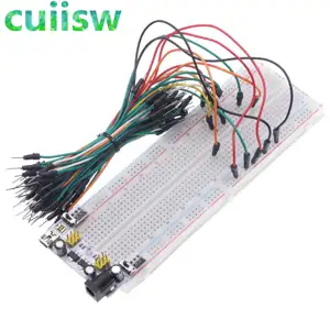 Kit testna pločica MB-102, 830 točaka, bez lemljenja, Breadboard + 65 spojnih žica + napajanje