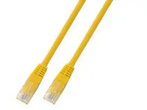 U/UTP prespojni kabel Cat.5e PVC CCA AWG24, žuti, 1,0 m