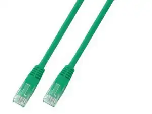 U/UTP prespojni kabel Cat.5e PVC CCA AWG24, zeleni, 1,0 m