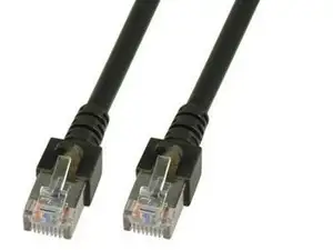 SF/UTP prespojni kabel Cat.5e PVC CCA AWG26, crni, 0,5 m