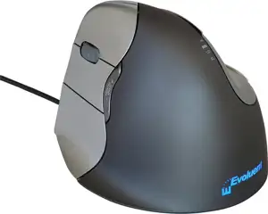 Evoluent VerticalMouse 4 Left - mouse - USB - gray, silver