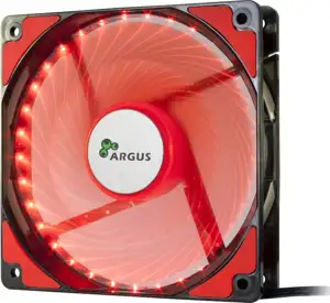 Ventilator INTER-TECH Argus L-12025 RD LED Red, 120mm, 1200 okr/min, crno/crvena