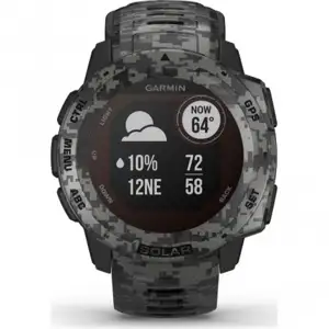 Pametni sat GARMIN Instinct SOLAR, GPS, HR, pametne obavijesti, camo-crni