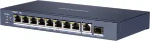 HikVision 8-Port GbE RJ45 PoE (110W) 1GbE RJ45 1G SFP Unamanged Switch