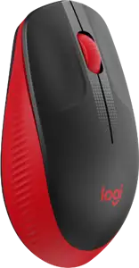 Miš LOGITECH M190, optički, bežični, 1000dpi, crno-crveni