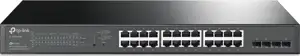 TP-Link JetStream 24-port Gigabit L2 PoE+ Smart preklopnik (Switch), 24×10/100/1000M RJ45 port, 4×Gbit SFP, 802.3at/af, 19