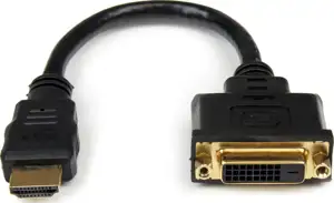 StarTech.com HDMI Male to DVI Female Adapter - 8in - 1080p DVI-D Gender Changer Cable (HDDVIMF8IN) - video adapter - HDMI / DVI - 20.32 cm