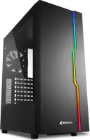 Sharkoon RGB SLIDER Midi Tower ATX kućište, prozirna bočna stranica, stražnji ventilator 120mmi, bez napajanja, crno
