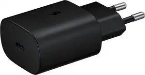 Punjač SAMSUNG TA800, 25W Fast Charge USB-C, bez kabela, crni