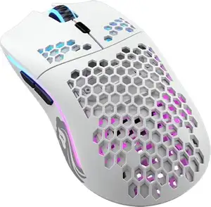Miš GLORIOUS PC Gaming Race Model O Gaming Mouse, optički, bežični, RGB, 19000dpi, regular, mat bijeli, USB