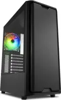 Sharkoon SK3 RGB Midi Tower ATX kućište bez napajanja, prozirna bočna stranica, prednji/stražnji ventilatori 2×120mmi, crno