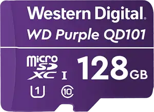 WD 128GB Purple microSD card Ultra