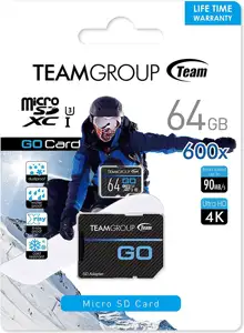 Teamgroup GO 64GB Micro SDHC / SDXC UHS-I U3 90MB / s memory card