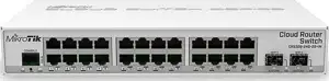 Mikrotik Cloud Router Switch CRS326-24G-2S+IN, 800 MHz CPU, 512MB RAM, 24xG-LAN, 2xSFP+ cage, RouterOS L5 or SwitchOS (dual boot), desktop kućište, PSU