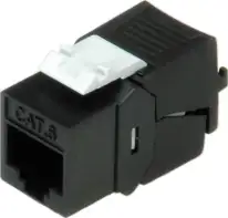 Roline Keystone Cat.6/7 Class E (RJ-45) black - patch module for 26.11.0357
