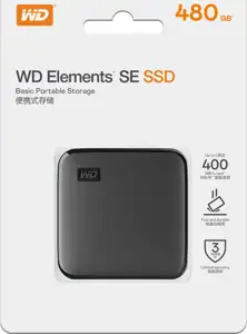 WD 480GB ELEMENTS SSD SE, USB 3.0, WDBAYN4800ABK