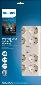 Philips surge protection with 8 sockets