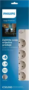 Philips surge protection with 4 sockets