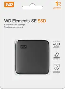 WD 1TB ELEMENTS SSD SE, USB 3.0, WDBAYN0010BBK