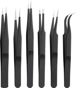 ESD pincete,set od 6 komada, nehrđajuči čelik, Goobay 41256