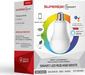 SUPERIOR Wifi Pametna Žarulja RGB/warm white dimmable 