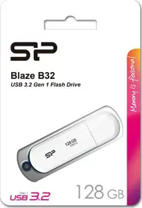 SP USB 3.2 FLASH DRIVE BLAZE B32 128GB WHITE