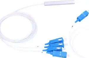 NFO Fiber Optic PLC Splitter, 1:4, Steel Box, SM, G657A, 1,5m, SC UPC