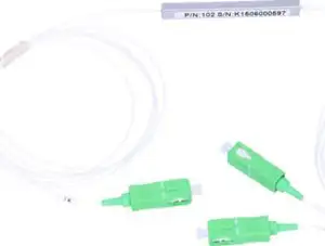 NFO Fiber Optic PLC Splitter, 1:2, Steel Box, SM, G657A, 1,5m, SC APC