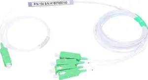 NFO Fiber Optic PLC Splitter, 1:4, Steel Box, SM, G657A, 1,5m, SC APC