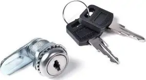 NaviaTec Round lock with long striking plate for floor cabinet side panels